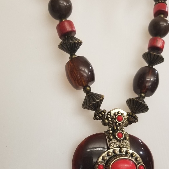 Antique, Bohemian, Tibetan Style Necklace - Picture 2 of 4